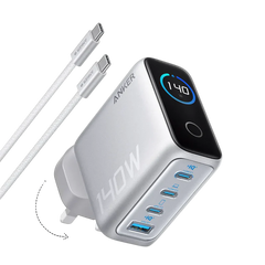 Anker 4-Port Wall Charger, 140W - Silver