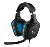 Logitech G432 Wired 7.1 Surround Sound Gaming Headset for PC & Others- Black & Blue