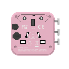 Momax 1-World Travel Adaptor (Pink)