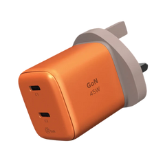 Momax 1-CHARGE 45W 2-Port GaN Charger (Orange)