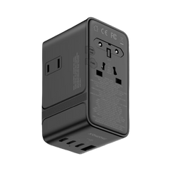 Momax 1-World2 45W 5-Port Dual AC Travel Adaptor (Black)