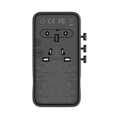 Momax 1-World2 45W 5-Port Dual AC Travel Adaptor (Black)