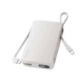 Momax 1-Power Vital+ 20000mAh Battery Pack with Dual Built-in USB-C Cable (White)