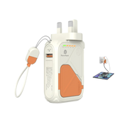 Phone Planet 10 IN 1 Magnetic Power Bank 10000mAh with Built-In Phone Stand (White)