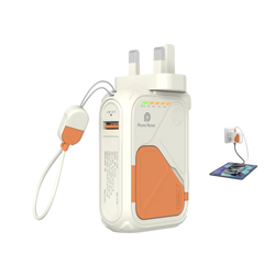 Phone Planet 10 IN 1 Magnetic Power Bank 10000mAh with Built-In Phone Stand (White)