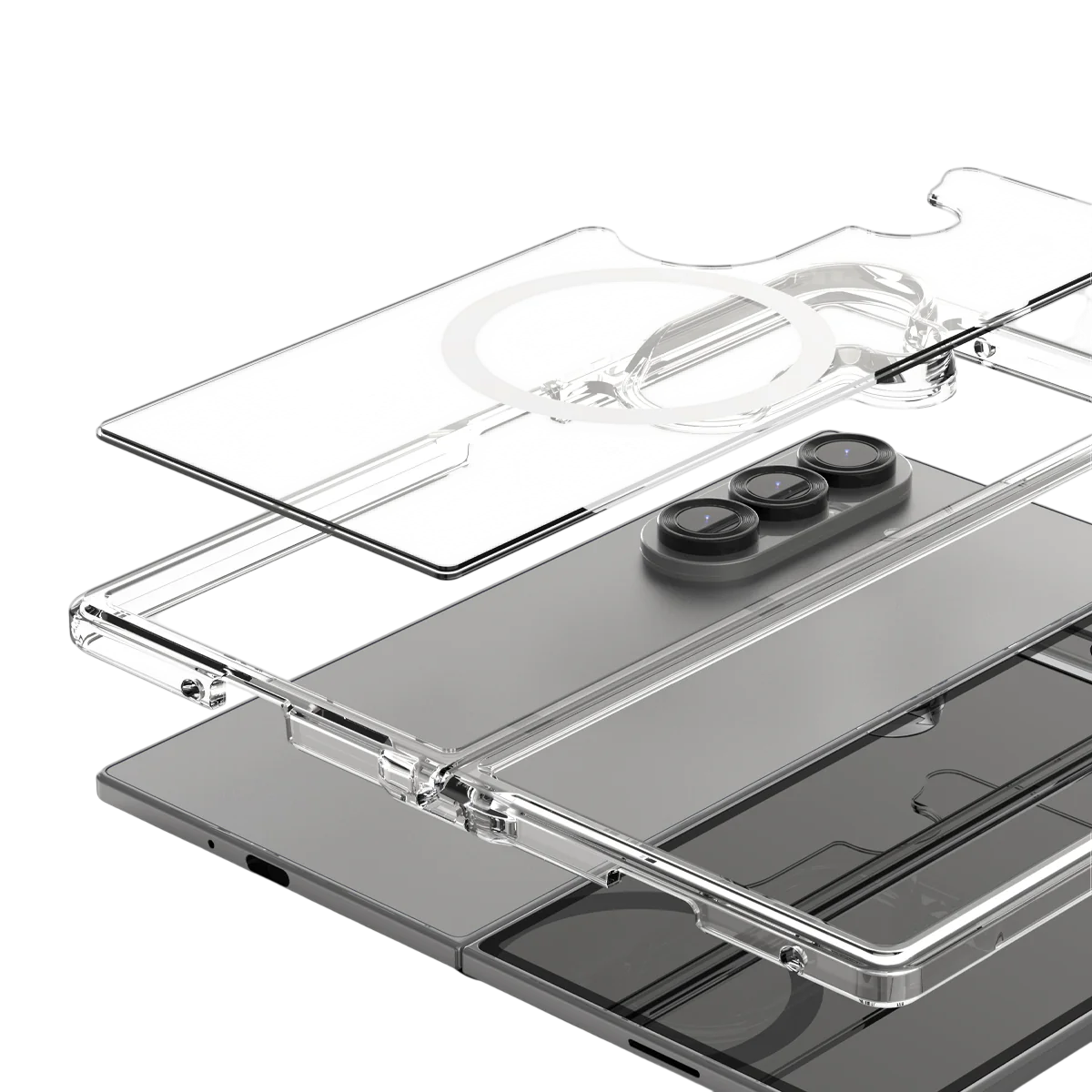 Araree Duple Magsafe Case For Samsung Galaxy Z Fold 7 - Clear Case