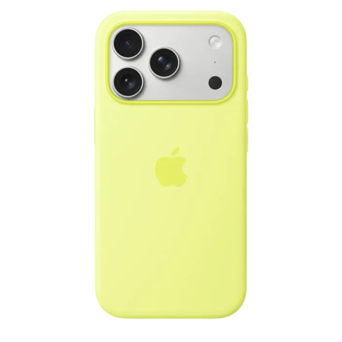 Apple iPhone 17 Pro Max Silicone Case with MagSafe – Neon Yellow