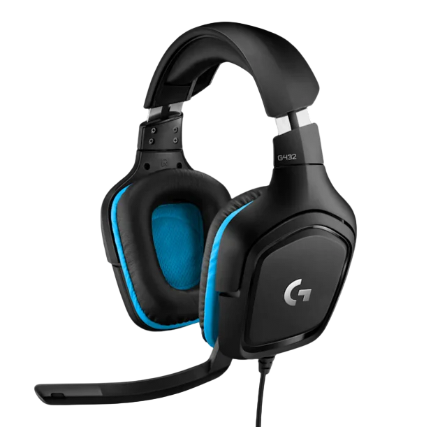 Logitech G432 Wired 7.1 Surround Sound Gaming Headset for PC & Others- Black & Blue