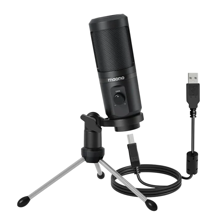 Maonocaster AU-PM461TR USB Gaming Microphone with Mic Gain - Black