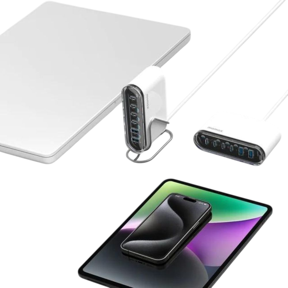 Momax 1-Charge Flow+ PD 120W GaN Desktop Charger 6 ports