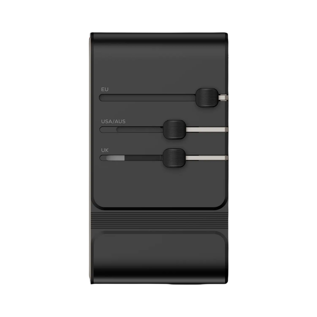 Momax 1-World2 45W 5-Port Dual AC Travel Adaptor (Black)