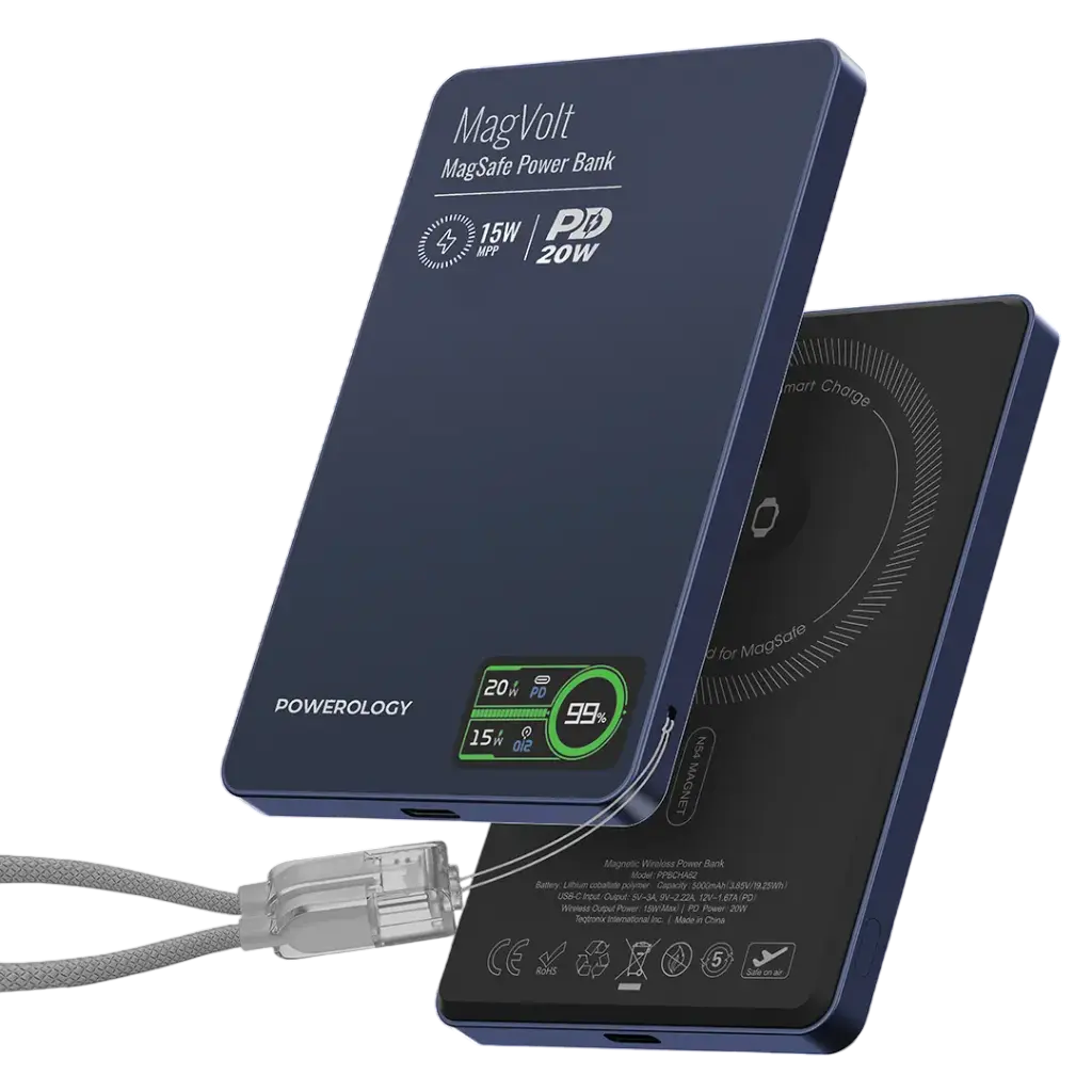 Powerology MagVolt Magnetic Power Bank 5000mAh (Blue)