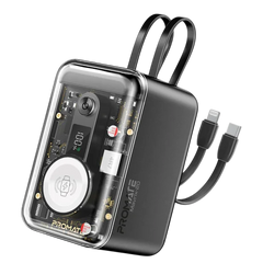 Promate 20000mAh Multi-Charging Transparent Smartphone- Apple Watch Power Bank