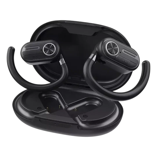 Powerology Open-Ear Wireless Stereo Earbuds Black