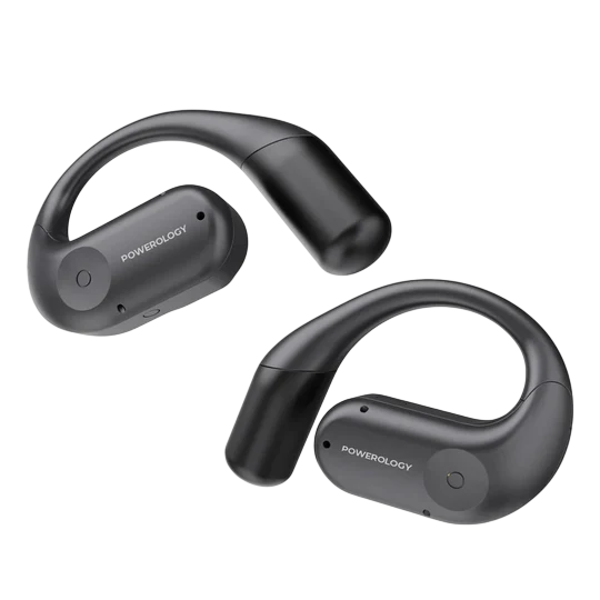 Powerology Open-Ear Wireless Stereo Earbuds Black